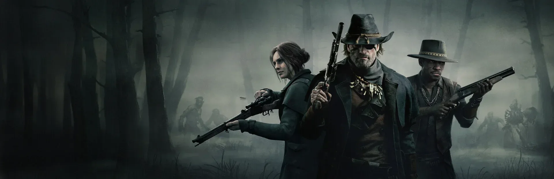 Hunt: Showdown Cheats — Hunt: Showdown hunters in the bayou with ESP and aimbot overlays